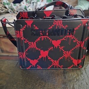 Steve Madden Black and Red Handbag